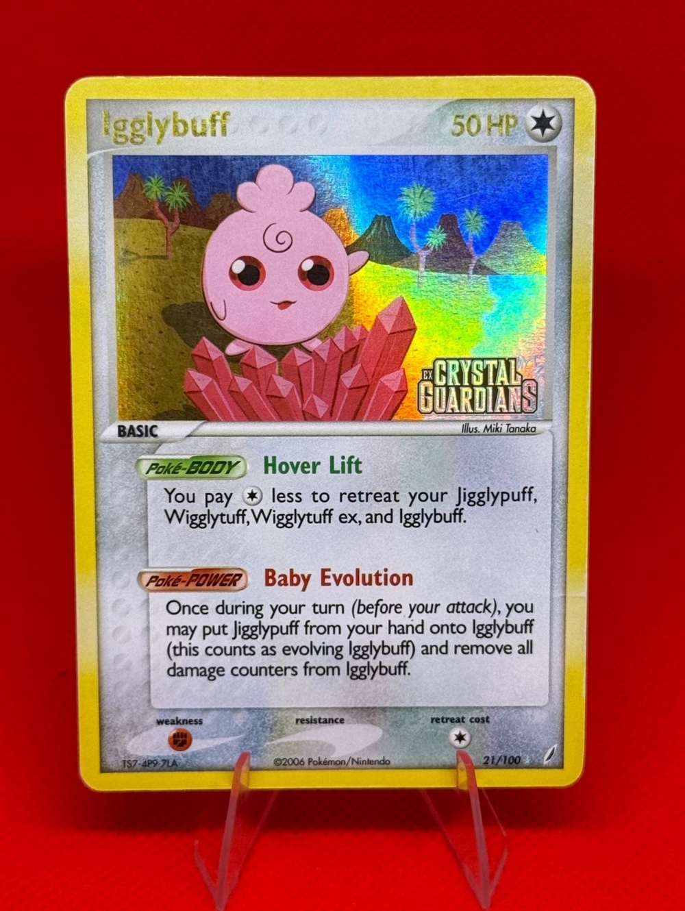 Igglybuff 21/100 EX Crystal Guardians Stamped Reverse Holo